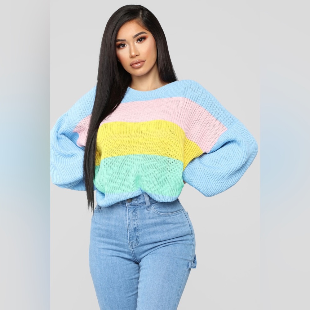Rewind In Time Sweater - Mulitcolor (Fashion Nova)